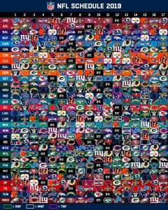 NFL Schedule 2019 graph