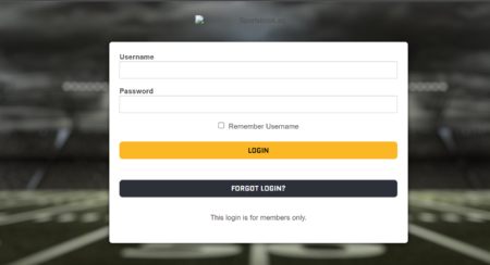 Sportsbook.ag generic log-in screen