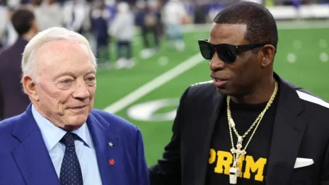 Deion and Jerry Jones